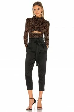 Camila Coelho Kristi Top In Brown Leopard -CAMILA COELHO Sales COEL WS40 V4