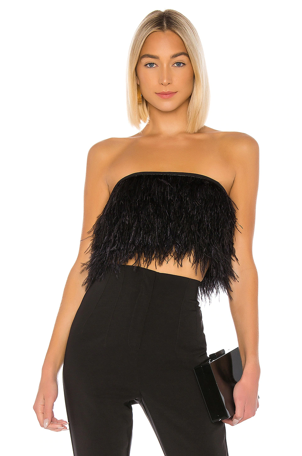 Camila Coelho Emiliana Crop Top In Black
