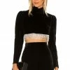 Camila Coelho Aliah Cropped Top In Black