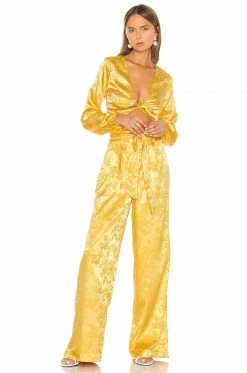 Camila Coelho Sonia Top In Golden Yellow -CAMILA COELHO Sales COEL WS6 V4