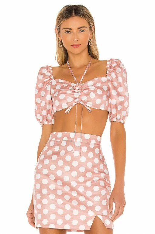 Camila Coelho Josefina Top In Pink Dot -CAMILA COELHO Sales COEL WS90 V1