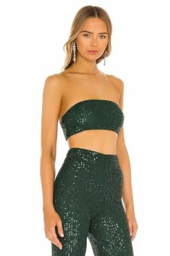 Camila Coelho Calvin Crop Top In Green -CAMILA COELHO Sales COEL WS94 V2