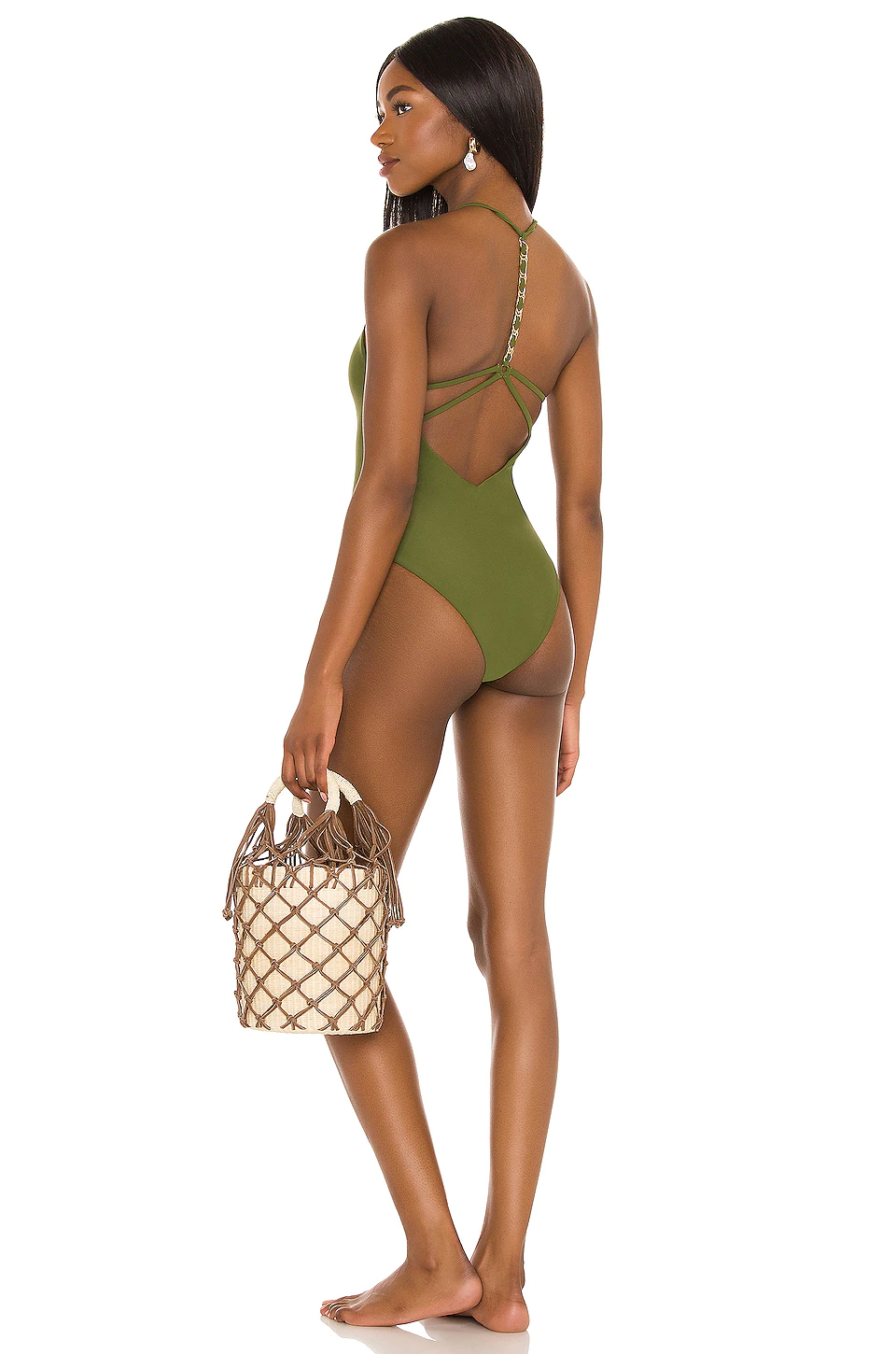 Camila Coelho Kaylane One Piece In Dark Sage