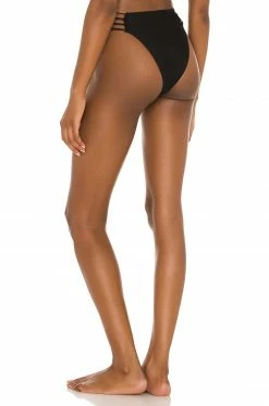 Camila Coelho Laura High Waist Bottom In Black -CAMILA COELHO Sales COEL WX104 V3