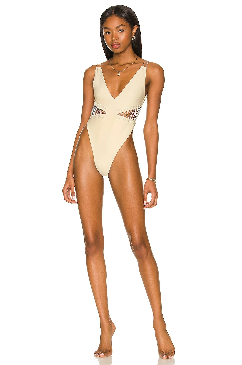 Camila Coelho Caprice One Piece In Light Beige 3 Camila Coelho Caprice One Piece In Light Beige