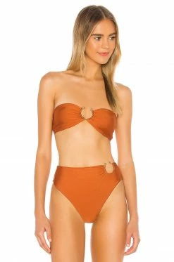 Camila Coelho Paradise Top In Bronze Glow