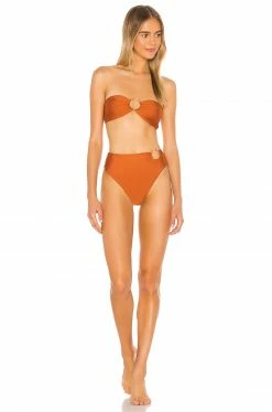 Camila Coelho Paradise High Waist Bottom In Bronze Glow 11 Camila Coelho Paradise High Waist Bottom In Bronze Glow -CAMILA COELHO Sales COEL WX20 V5