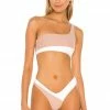 Camila Coelho Rumba Top In White & Nude