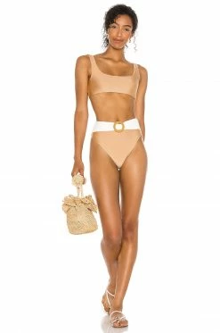 Camila Coelho Bonita High Waist Bottom In Nude -CAMILA COELHO Sales COEL WX36 V4