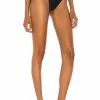 Camila Coelho Andres High Waist Bottom In Black & Nude