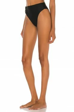 Camila Coelho Andres High Waist Bottom In Black & Nude -CAMILA COELHO Sales COEL WX47 V3