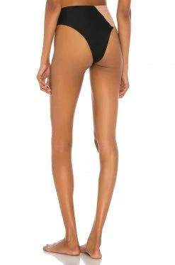 Camila Coelho Andres High Waist Bottom In Black & Nude -CAMILA COELHO Sales COEL WX47 V4