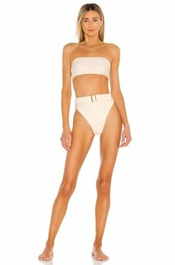 Camila Coelho Catarina High Waist Bottom In Creme -CAMILA COELHO Sales COEL WX53 V4