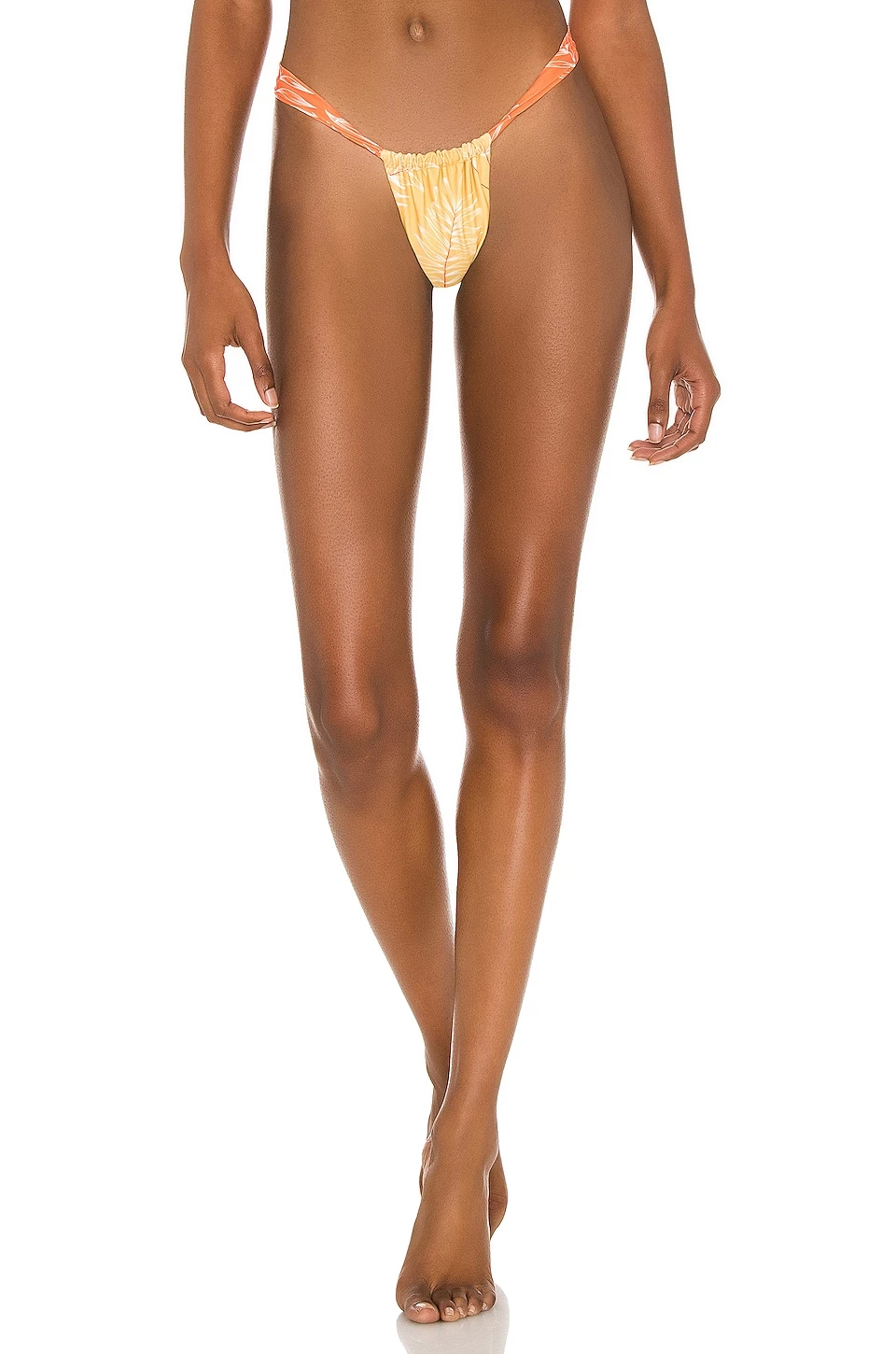Camila Coelho Alipha Bottom In Orange & Yellow Palm 3 Camila Coelho Alipha Bottom In Orange & Yellow Palm