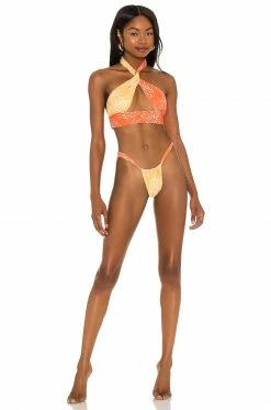 Camila Coelho Alipha Bottom In Orange & Yellow Palm 9 Camila Coelho Alipha Bottom In Orange & Yellow Palm -CAMILA COELHO Sales COEL WX65 V4
