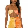 Camila Coelho Neves Top In Orange & Yellow In Orange & Yellow Palm