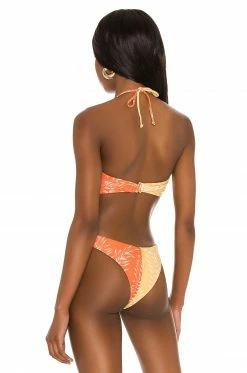 Camila Coelho Neves Top In Orange & Yellow In Orange & Yellow Palm -CAMILA COELHO Sales COEL WX66 V4