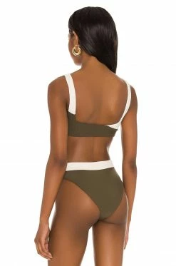 Camila Coelho Santos Top In Ivory & Sage -CAMILA COELHO Sales COEL WX68 V3