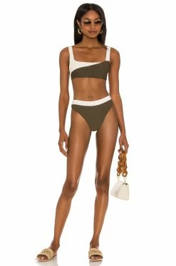 Camila Coelho Santos Top In Ivory & Sage -CAMILA COELHO Sales COEL WX68 V4