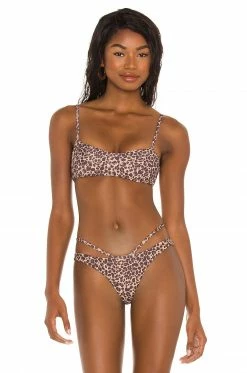 Camila Coelho Lorena Top In Natural Leopard